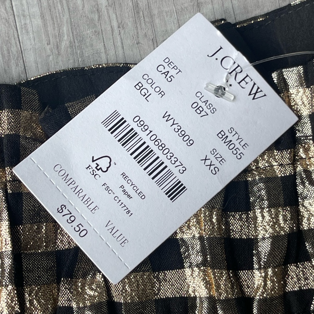 NWT J.Crew Factory gorgeous paperback skirt, size XXS. - Picture 11 of 11